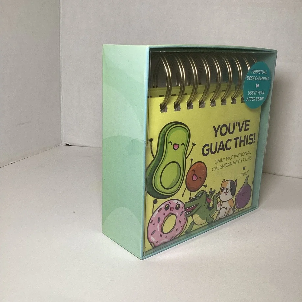 T Marie You've Guac This Perpetual Daily Motivational Flip Desk Calendar New